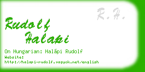 rudolf halapi business card
